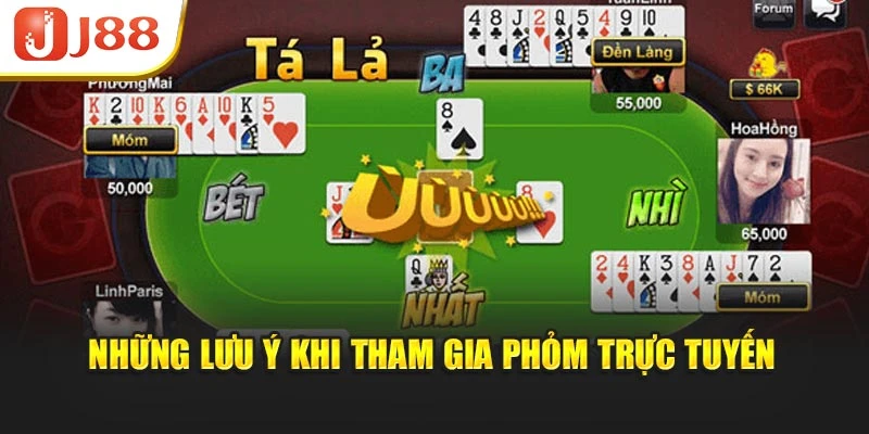Những lưu ý khi tham gia Phỏm trực tuyến
